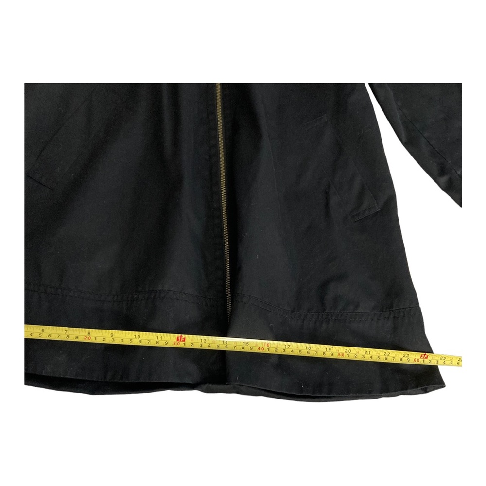 H&M Coat Jacket Women Sz 12 Pockets Lined Black pleated - Picture 12 of 14